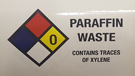 Label - "Paraffin Waste"
